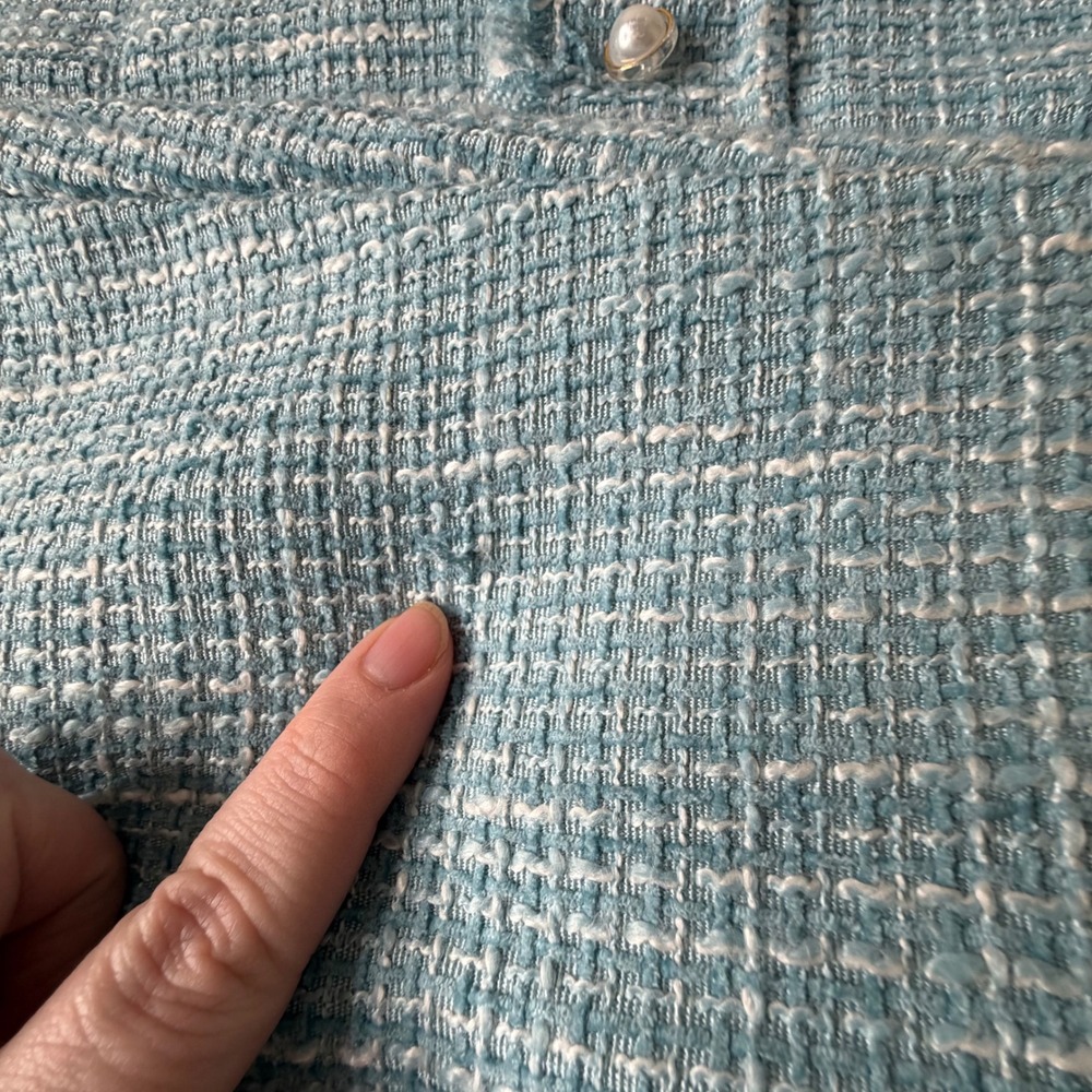 Ivy City Co‎ Claudia Dress Small Blue Tweed Old Money Classic Preppy Coquette - Picture 9 of 13